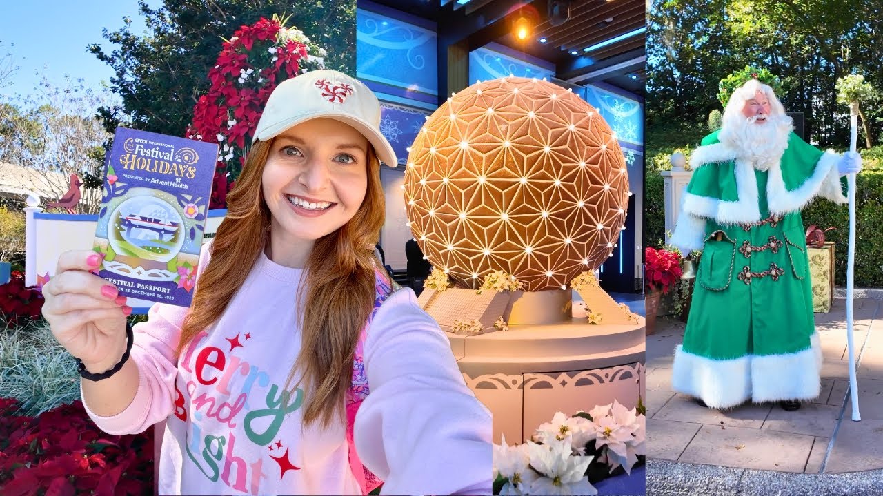 Фестиваль праздников EPCOT 2025 | НОВАЯ еда | Санта-Клаусы по всему миру, товары и многое другое