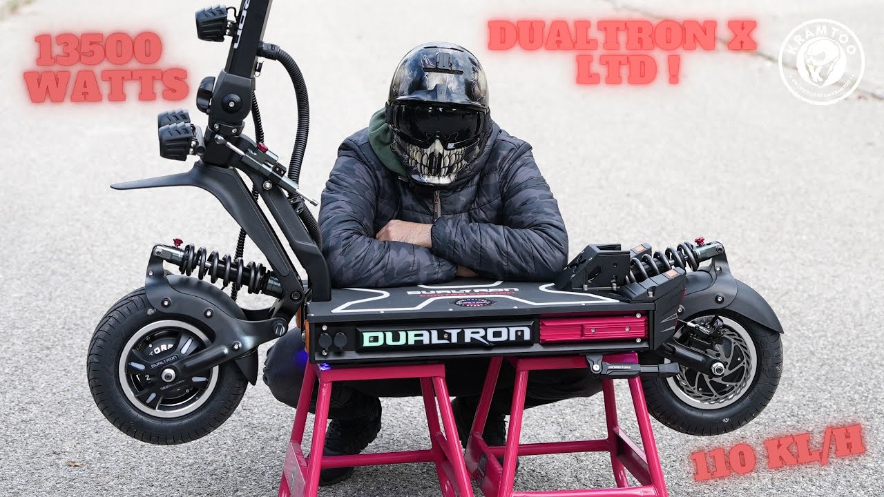DUALTRON X LIMITED 84 VOLTS 13500 WATTS 110 KLH TEST TROTTINETTE ÉLECTRIQUE SUR PUISSANTE !