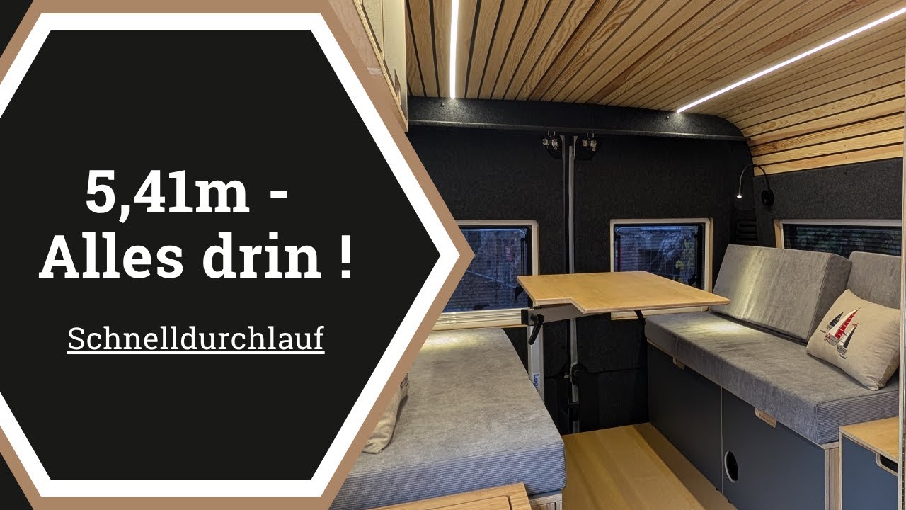 Unser kompakter Allrounder KA.1 auf 5,41 m 🚐 Bad, K&uuml;che & Stauraum clever vereint | SCHNELLDURCHLAUF