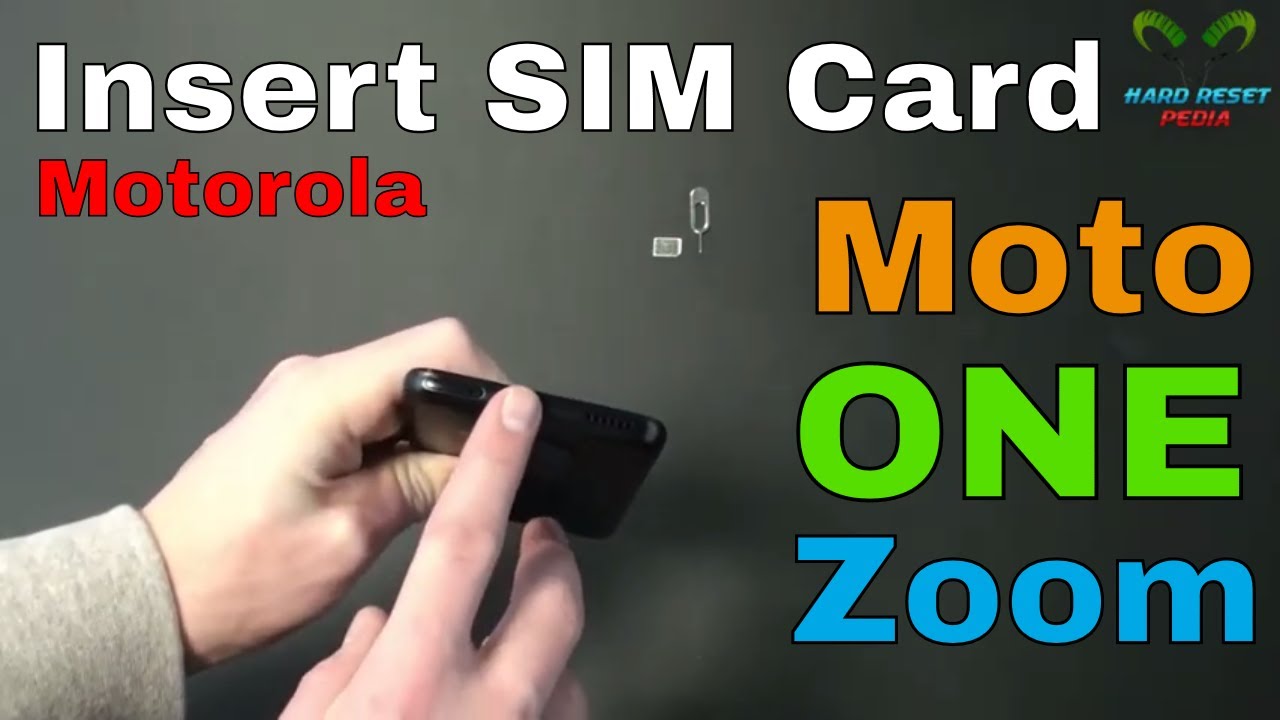 Moto One Zoom Insert The SIM Card
