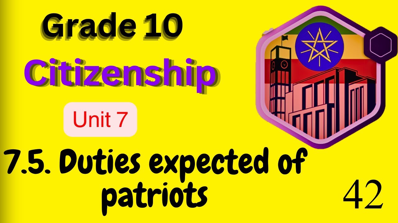 7.5. Duties expected of patriots
