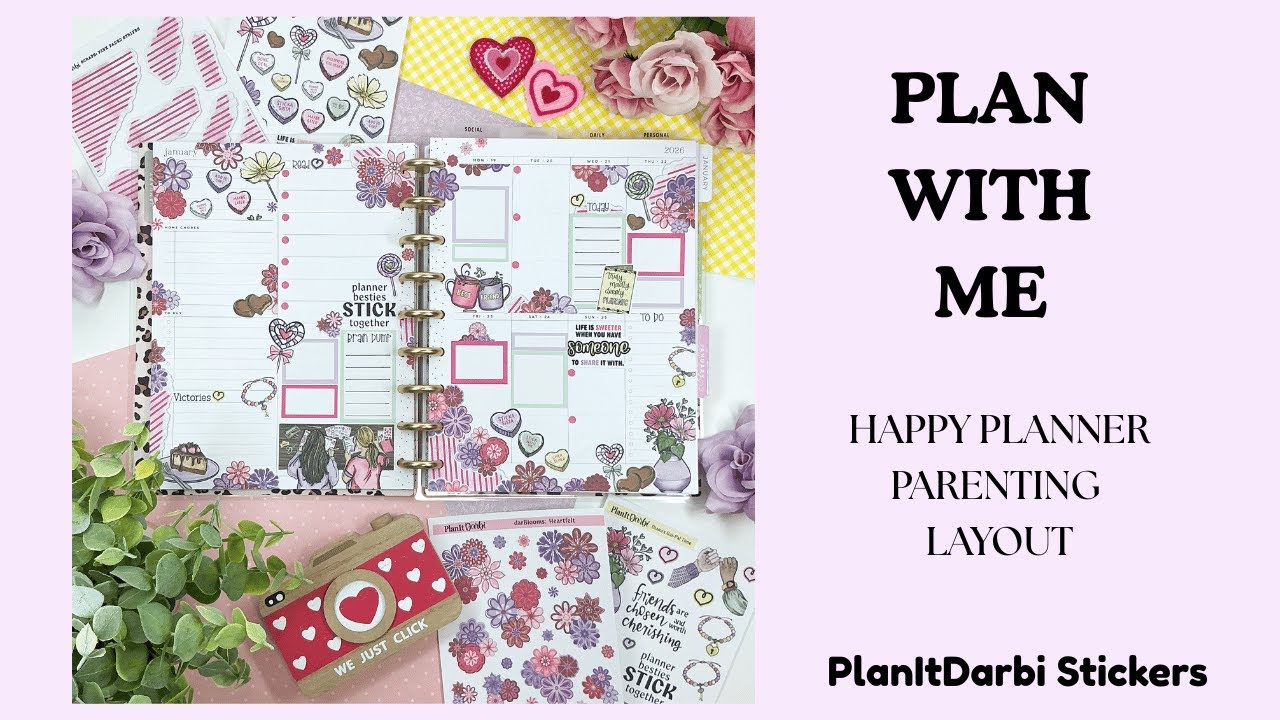 Plan With Me | Happy Planner Parenting Layout | PlanItDarbi Stickers