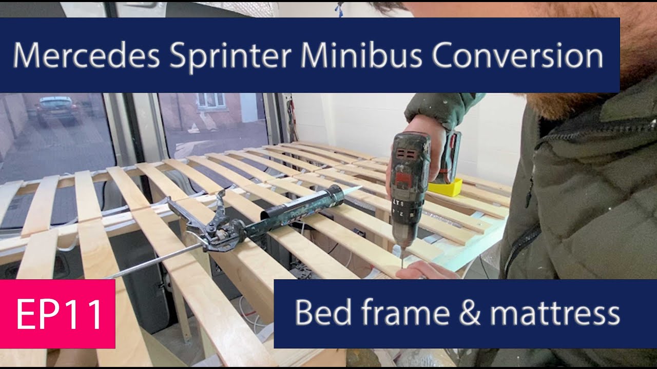 EP11 - Making a fixed double bed using CLS & Ikea slats - Mercedes Sprinter Minibus Conversion
