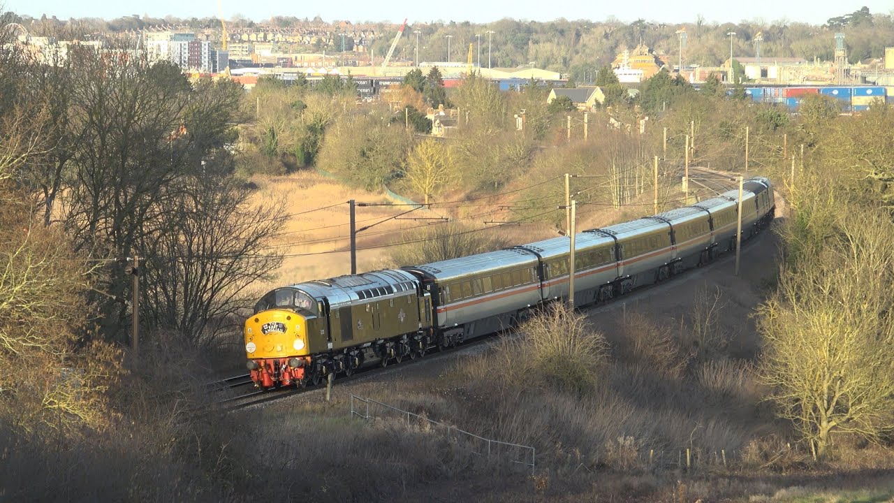 D213 'Andania' with the East Anglian 2 railtour passing through South East Suffolk, 2nd March 2025