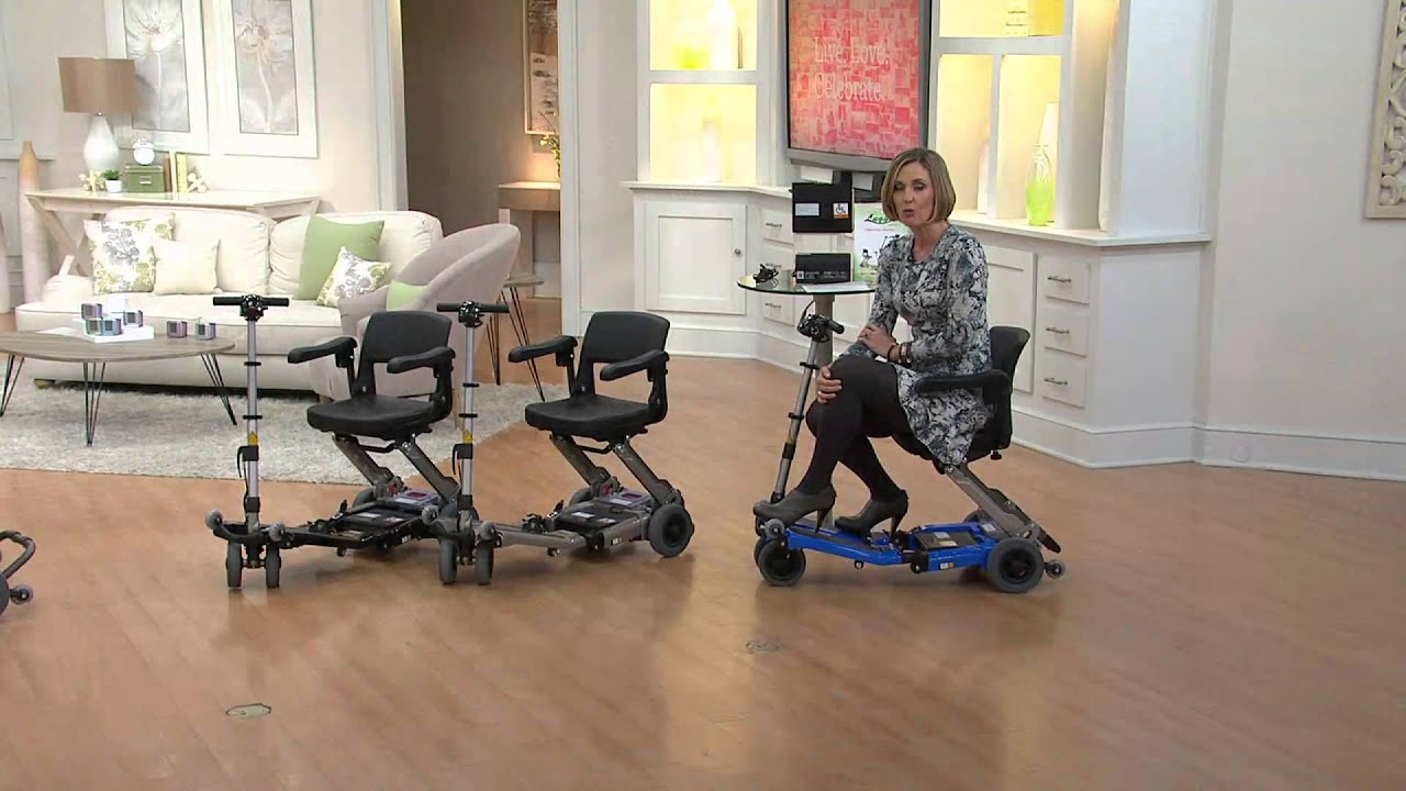 The Luggie Portable Foldable Mobility Scooter with Sandra Bennett