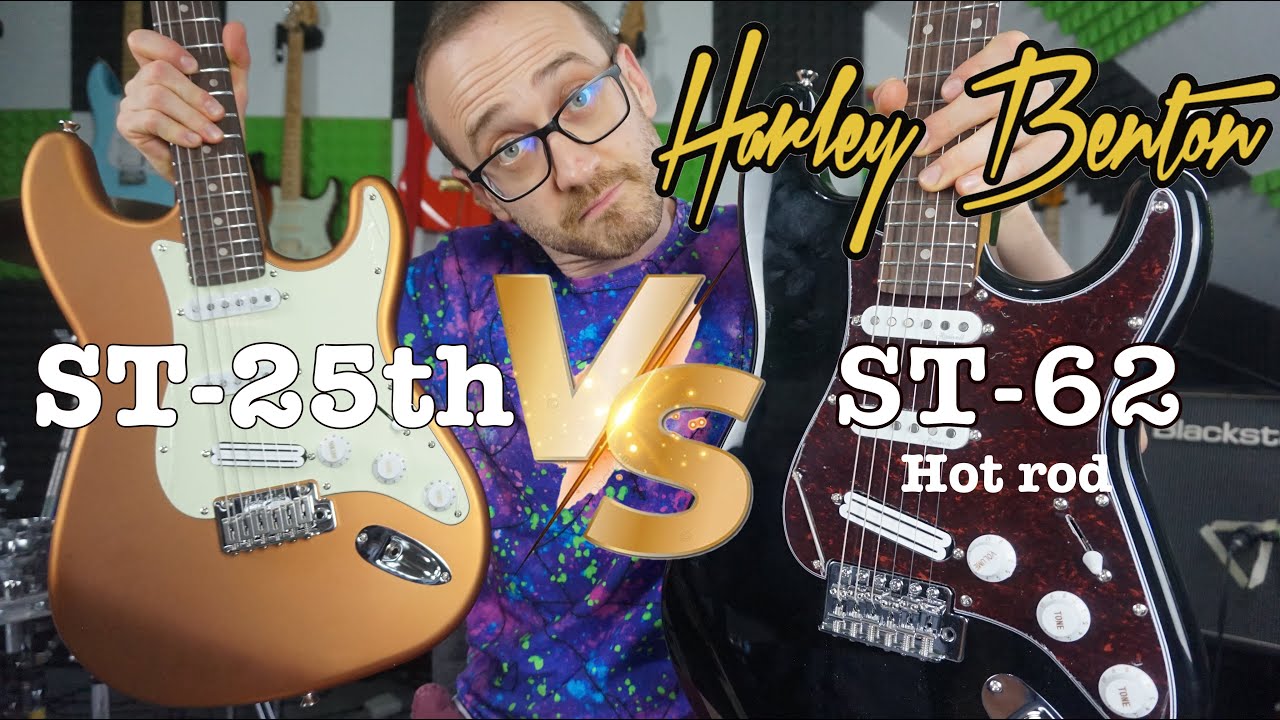 Harley Benton ST-25th VS ST-62 Hot Rod. Czy warto kupić? Cy drewno ma wpływ na brzmienie?