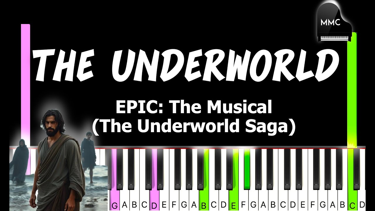 The Underworld - EPIC THE MUSICAL  by Jorge Rivera-Herrans  synthesia piano tutorial + sheet music