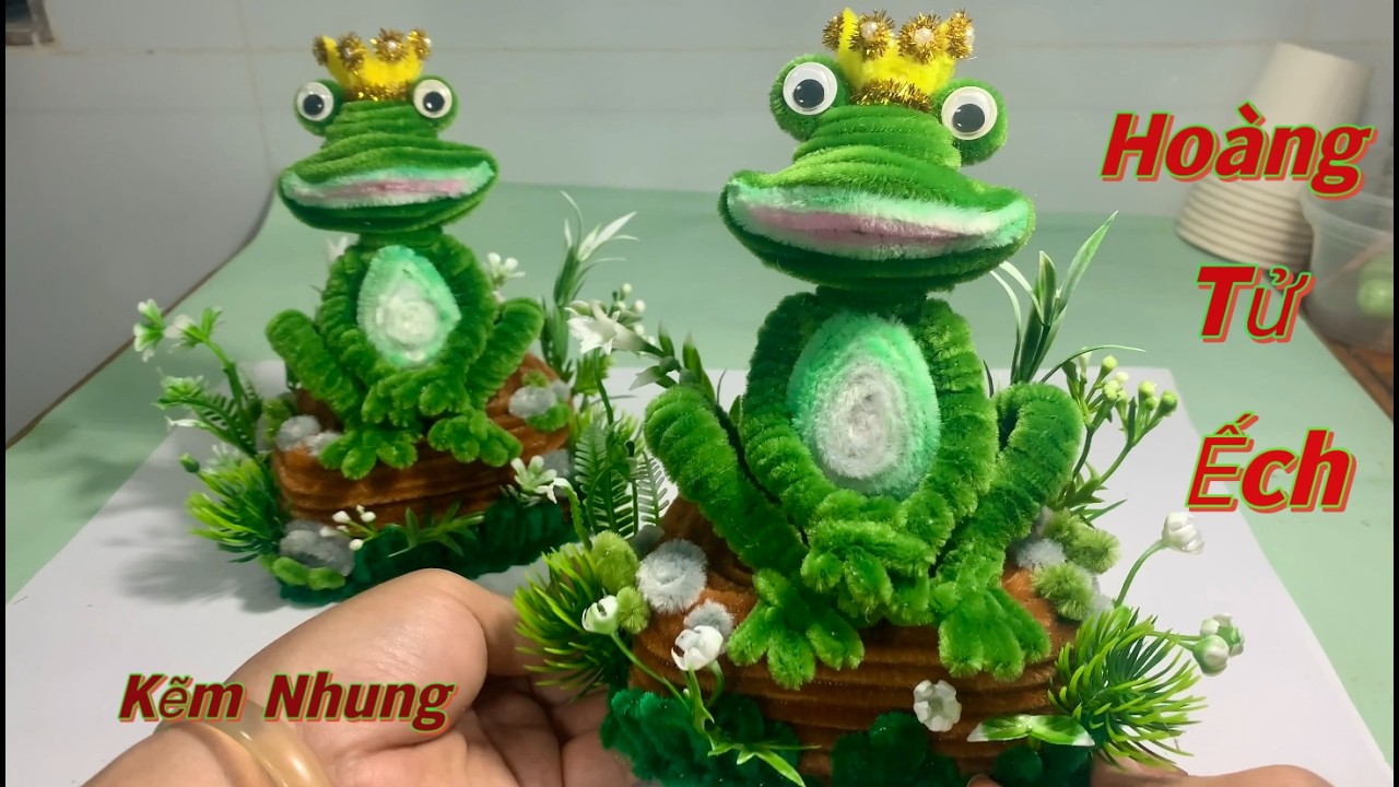 Hướng dẫn chi tiết cách làm Hoàng Tử Ếch bằng kẽm Nhung