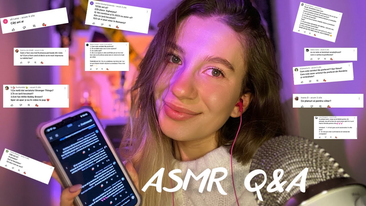 Asmr română 🇷🇴 | Răspund la întrebările voastre ( Q&A ) ❓❓📋