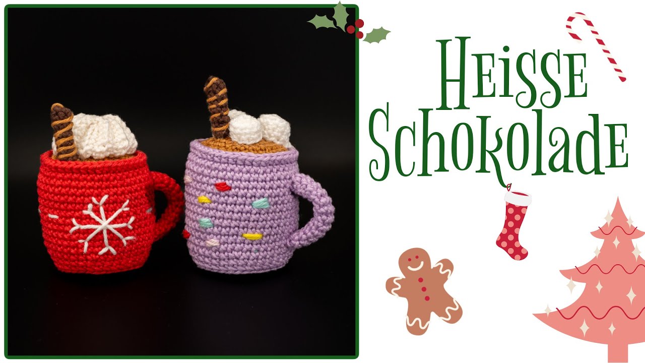 Weihnachtstassen Ornament häkeln - Häkelanleitung by justMiko