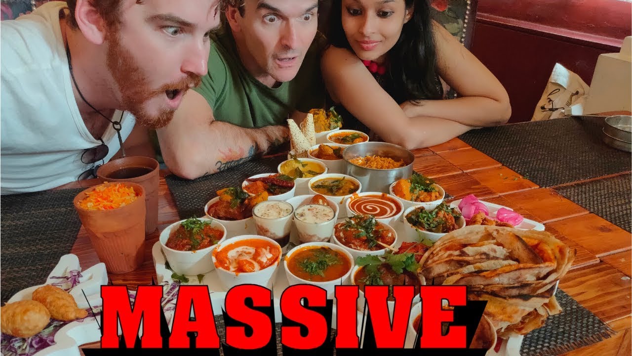 MASSIVE INDIAN Thali in New Delhi India!!!