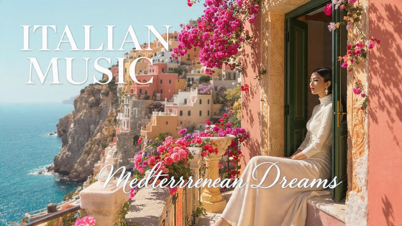 Italian Vibes & Mediterranean Coastal Journey 🎶 Italy Relax 4K | Dolce Italia Music