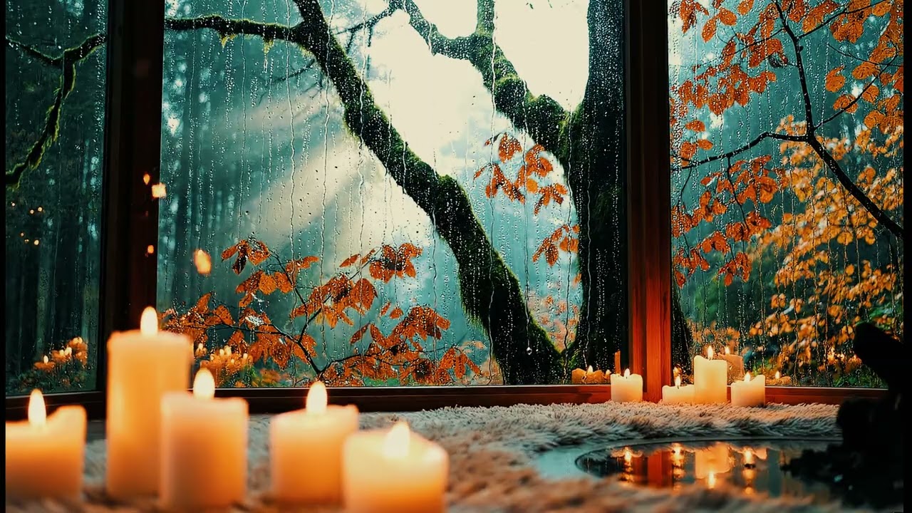 🌧️ 8 Hours of Pure 4K Autumn Rain Ambience | Cozy Evening Rainfall for Sleep, Study & Deep Focus