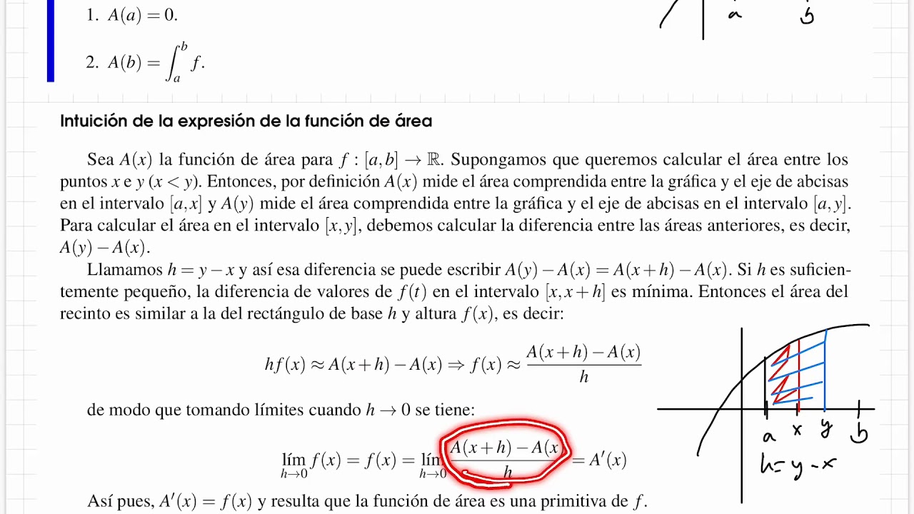 Integral definida #02: Área bajo una curva. La regla de Barrow