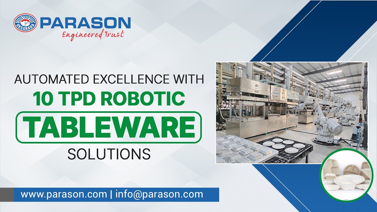 Parason Robotic Automatic Molded Fiber Plant | 10 TPD | Eximius