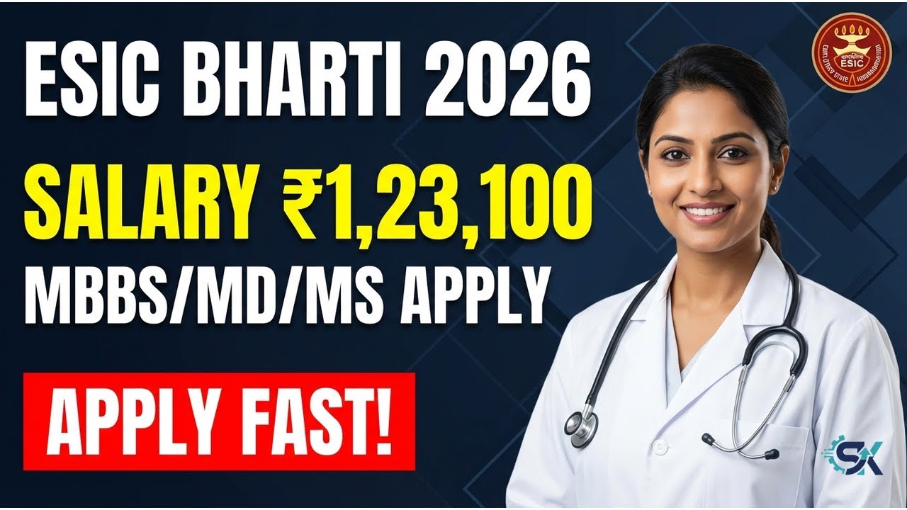 ESIC Recruitment 2026 Indore! 101 Faculty & Sr. Resident Vacancy | Salary ₹1,23,100 | MBBS MD Jobs 🧑