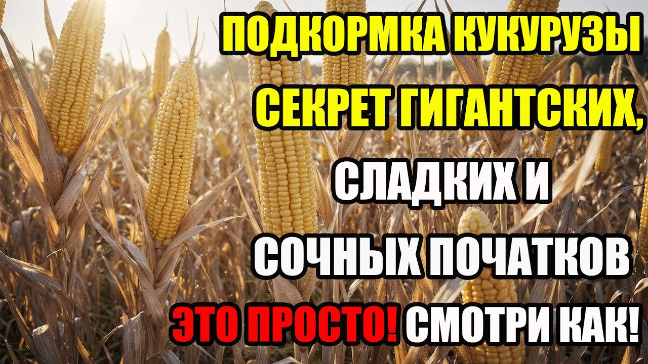 Что сделать с кукурузой в августе, чтобы початки налились и стали сладкими