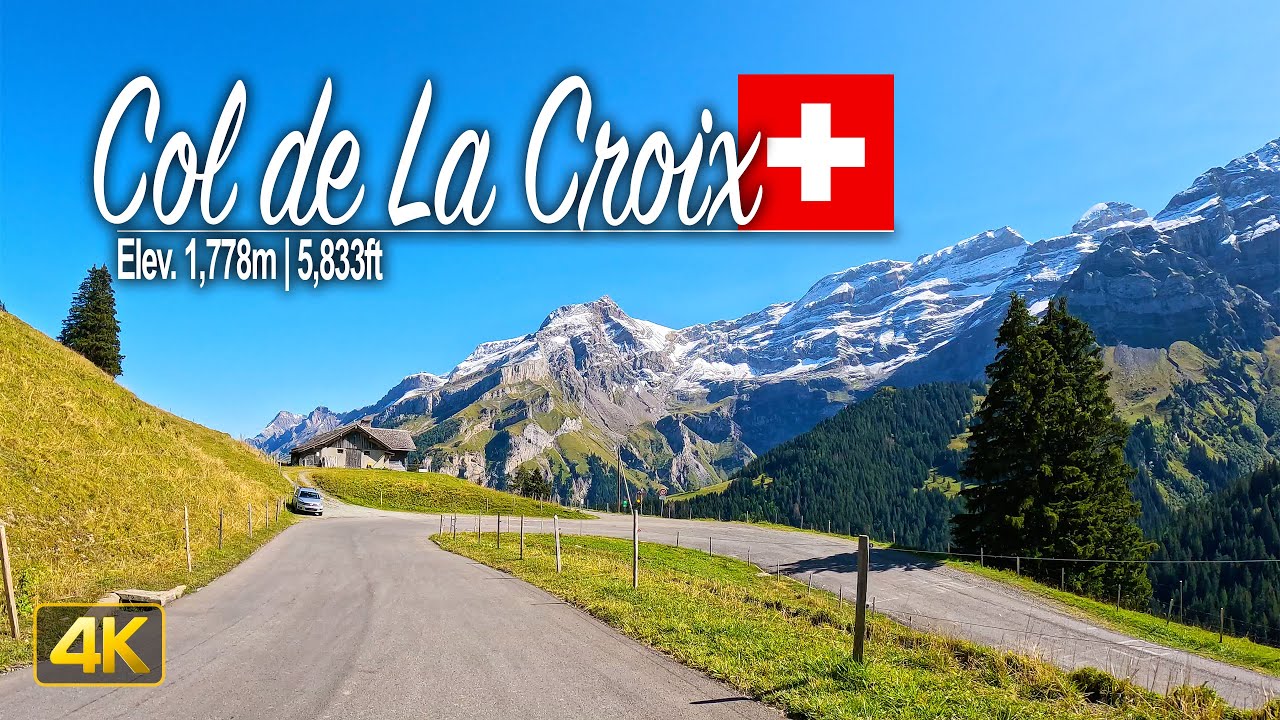 Driver's View: Scenic Drive across the Col de La Croix mountain pass in the Swiss Alps 🇨🇭