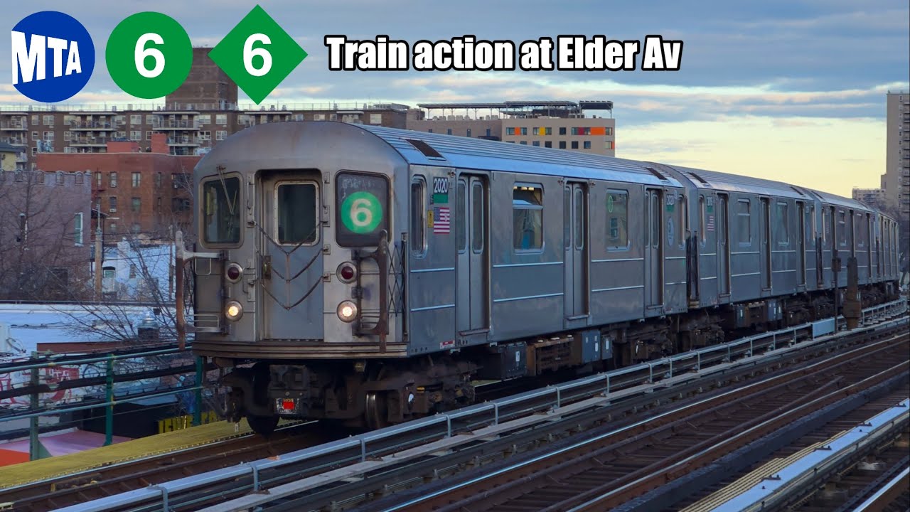 MTA 6 Train action at Elder Ave