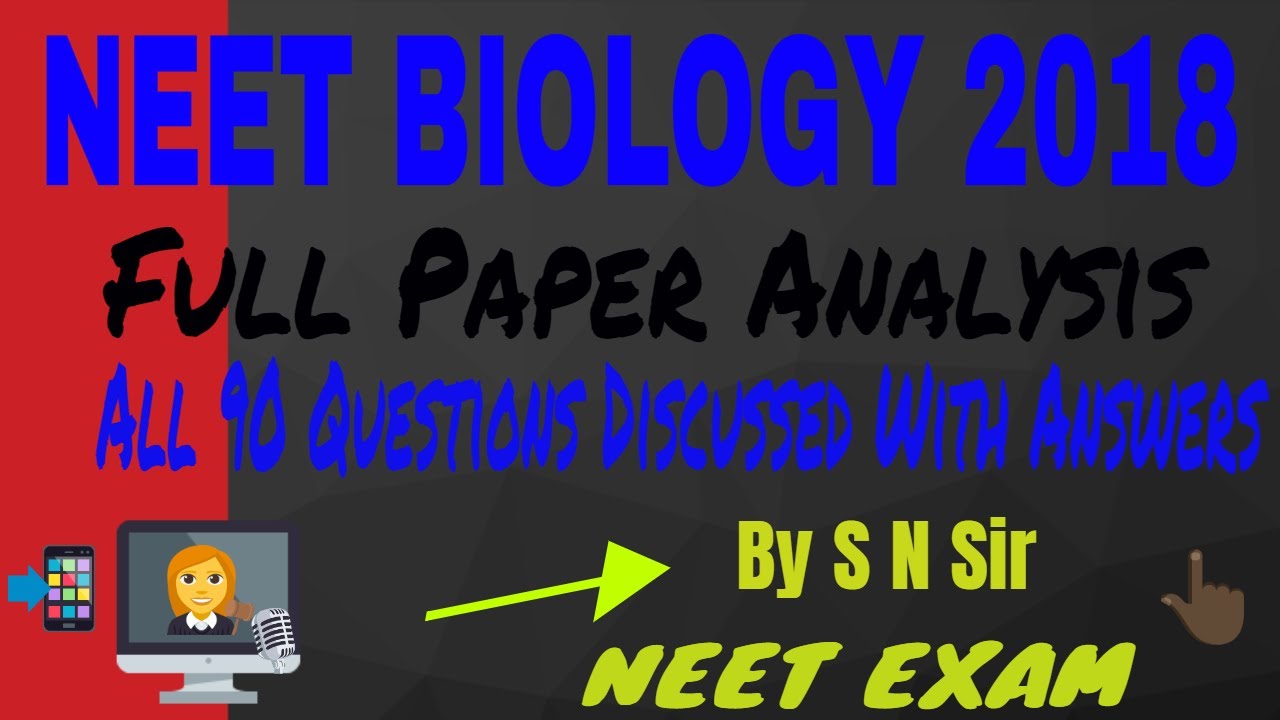NEET Biology Paper 2018 Analysis