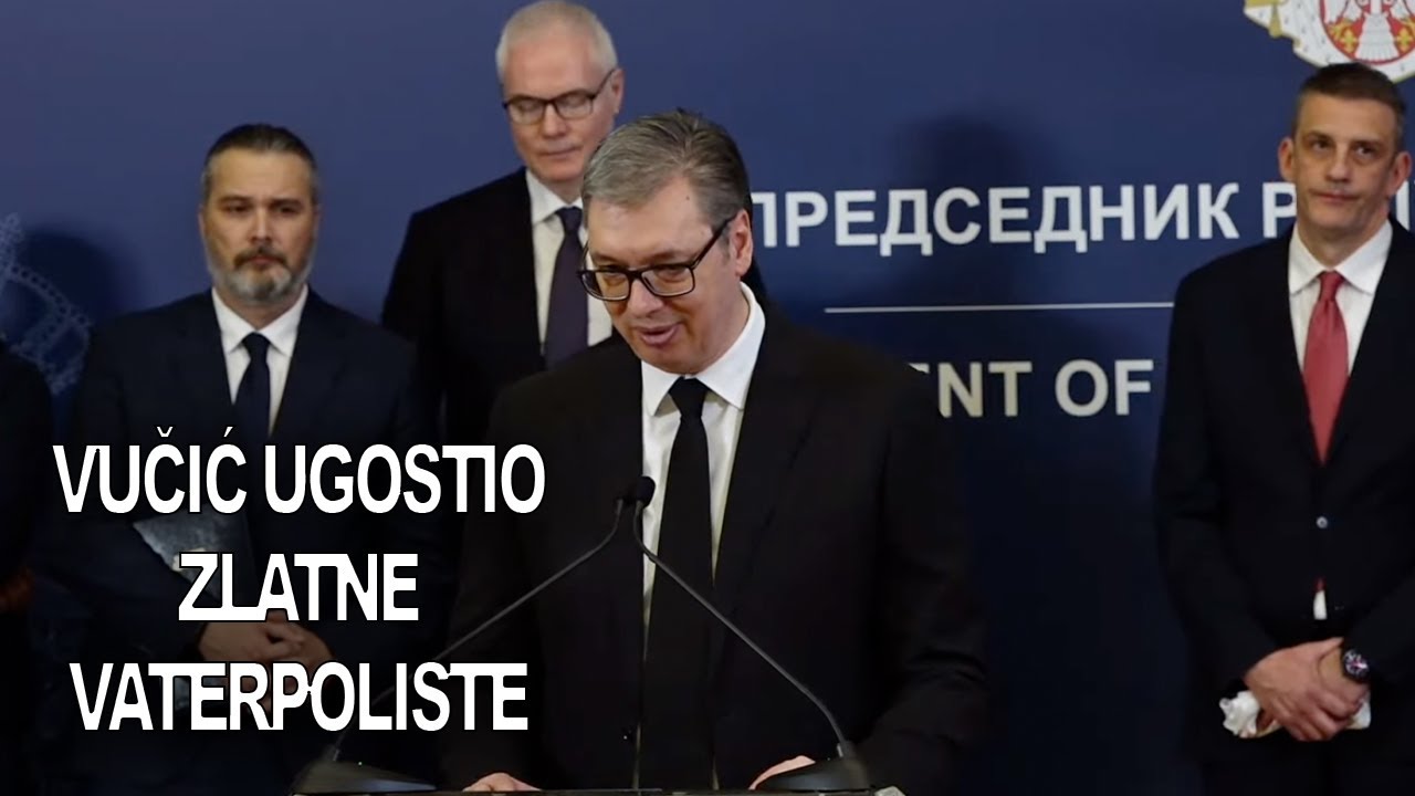 VUČIĆ UGOSTIO ZLATNE VATERPOLISTE: Prijem u Predsedništvu za vaterpolo reprezentaciju Srbije