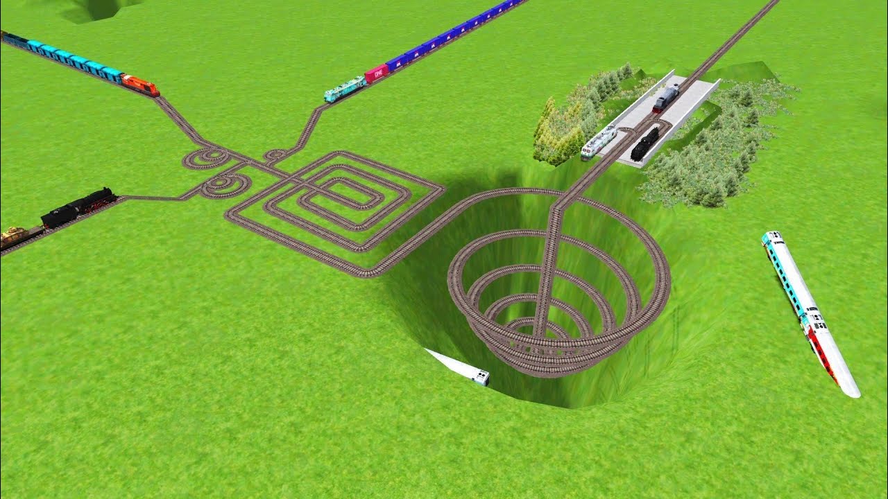 MOST DANGEROUS CIRCLES SQUARE RISKY BUMPY 🙉 RAILROAD RAILWORK BEANG DRIVE 