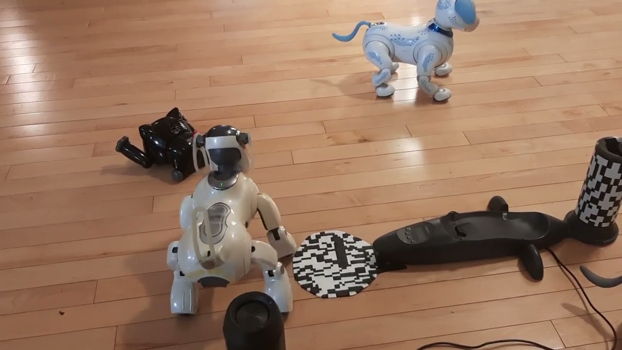Aibo ERS 7 successfully docks using perler station mat