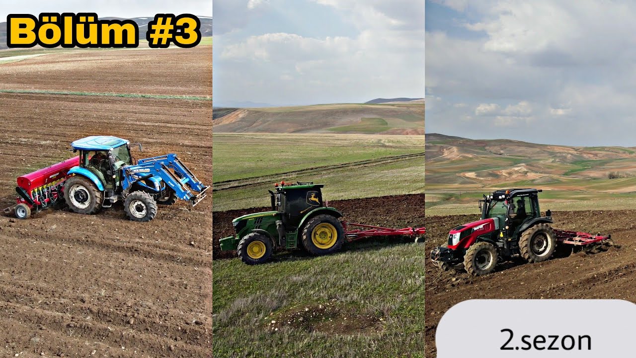 Herşey Bana Bağlı//3 Traktör Aynı Tarlada Çalışıyor//Ekip Farkı Kapattı !!