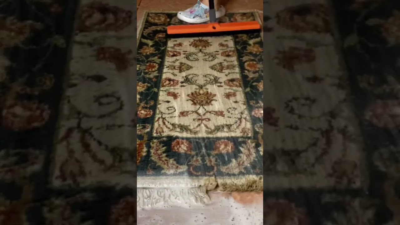 The most satisfying sound 🤤[ASMR] Rug Cleaning & Scrubbing Sounds #shorts