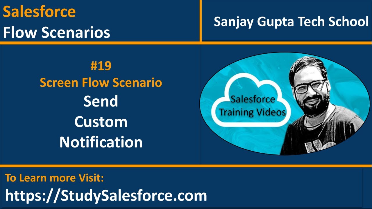 19 | Screen Flow Scenario - Send Custom Notification upon Opportunity Creation on Account | Flows
