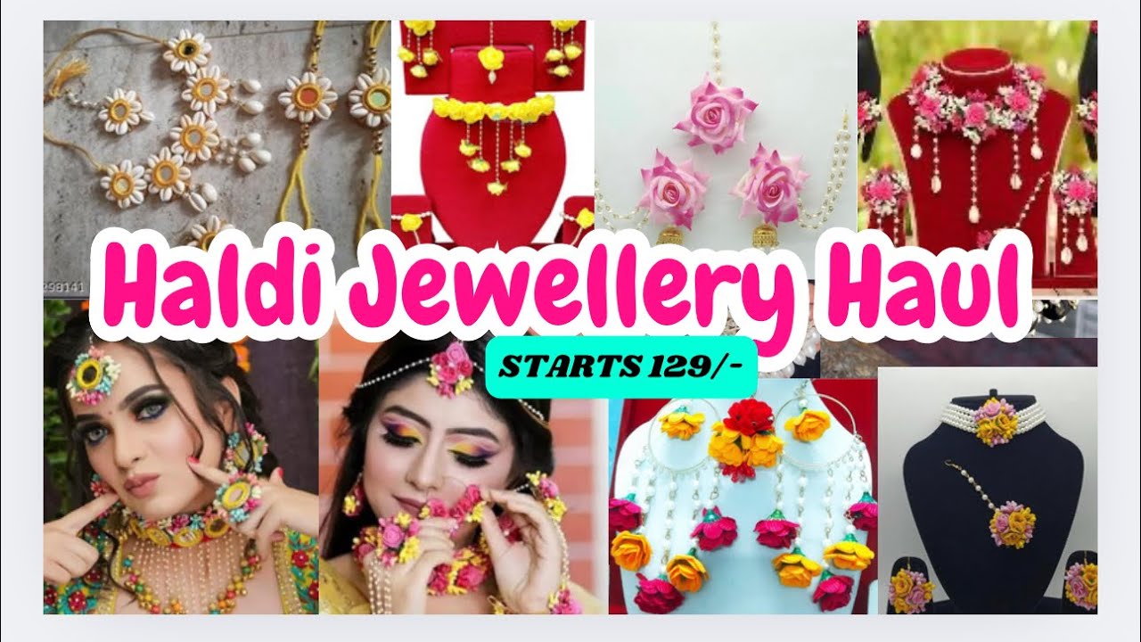 *Huge*Haldi Jewellery Haul starts 129/-| Affordable & stylist Haldi jewellery From Meesho #haldi