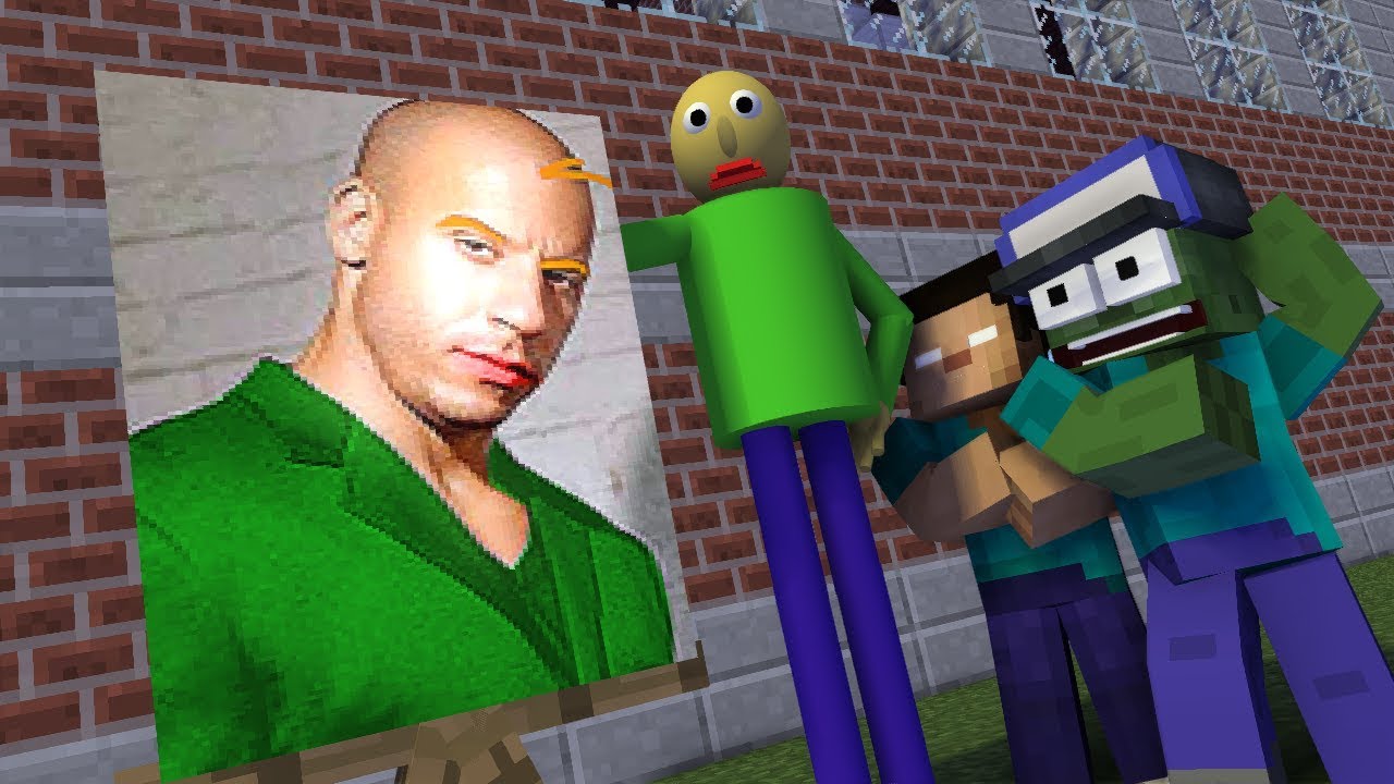 DRAWING BALDI'S  - MINECRAFT ANIMATION