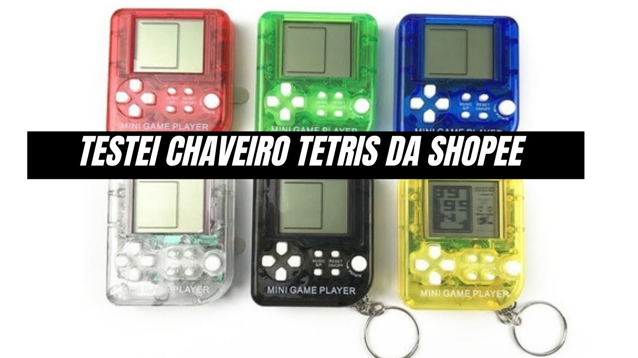 TESTEI O CHAVEIRO DE TETRIS DA SHOPEE, UNBOXING E COMENTÁRIOS.