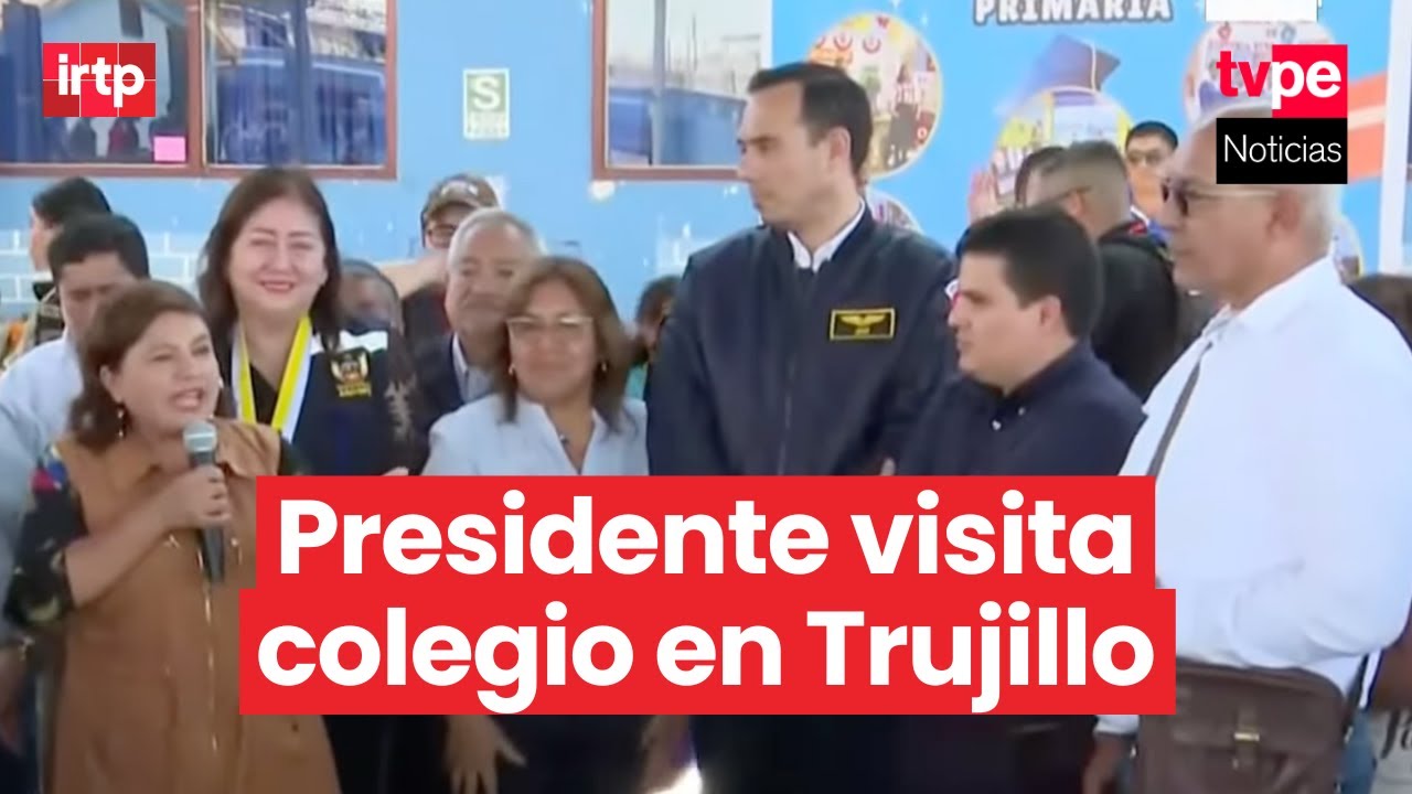Presidente José Jerí visita colegio Josefina Gutiérrez Fernández en Chocope