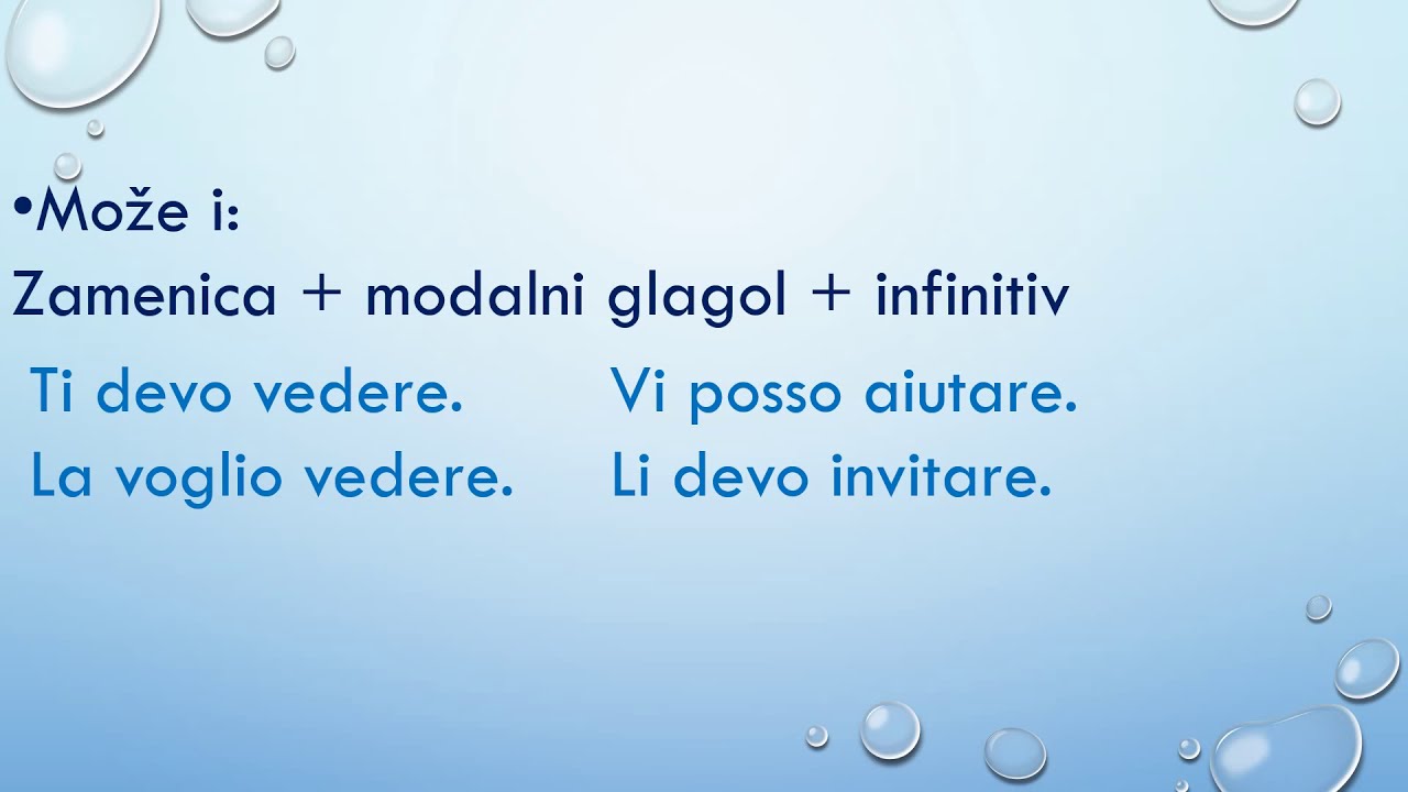 I pronomi-Zamenice u italijanskom jeziku 2. deo-The pronouns in Italian