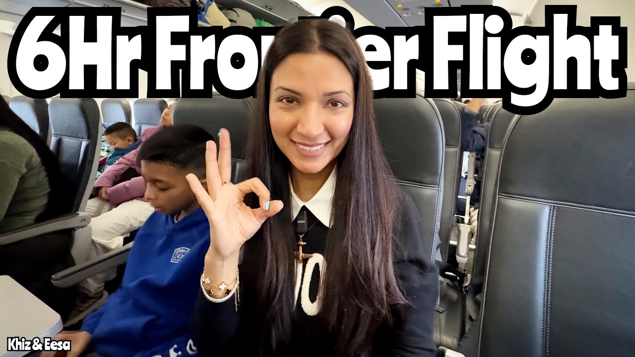 Reality of Frontier Airlines longest flight from NY to Las Vegas - 6-Hours in Economy Seat #travel