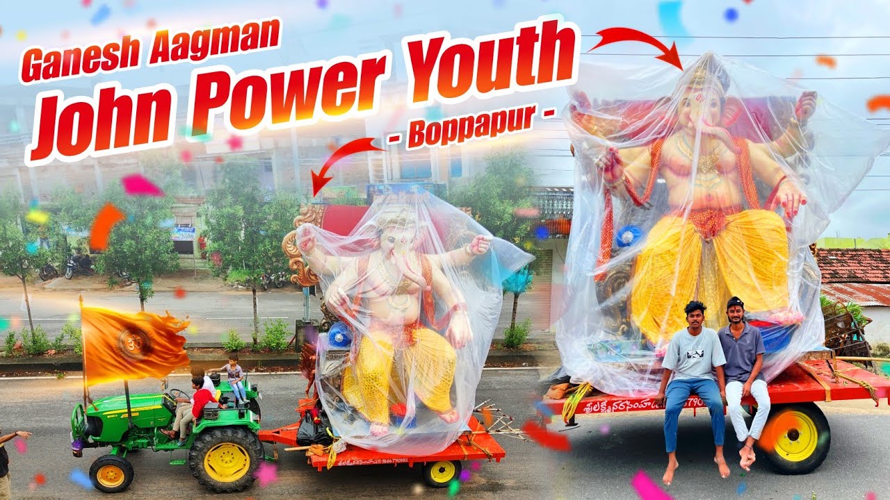 Ganesh Aagman | John Power Youth | Boppapur | #01vlogs #ranjithreddee #korutlaganesh