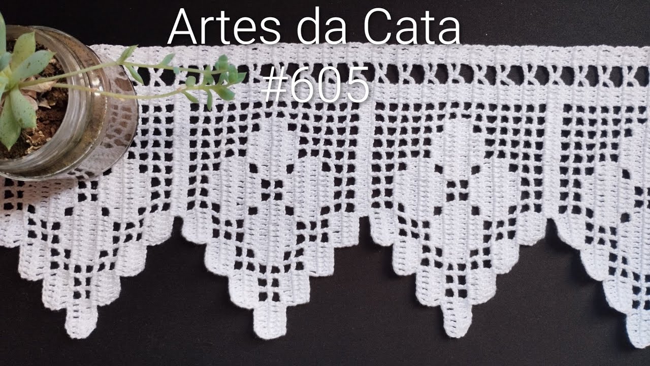 Bico em crochê #605 #canhoto parte 02/02 #bicodecroche #barradodecroche #tutorial #diy