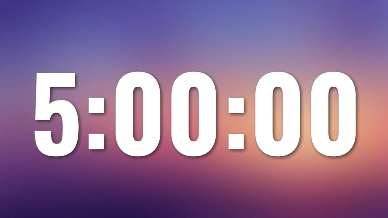 5 Hour Timer - No Sounds, No Ads, No Music
