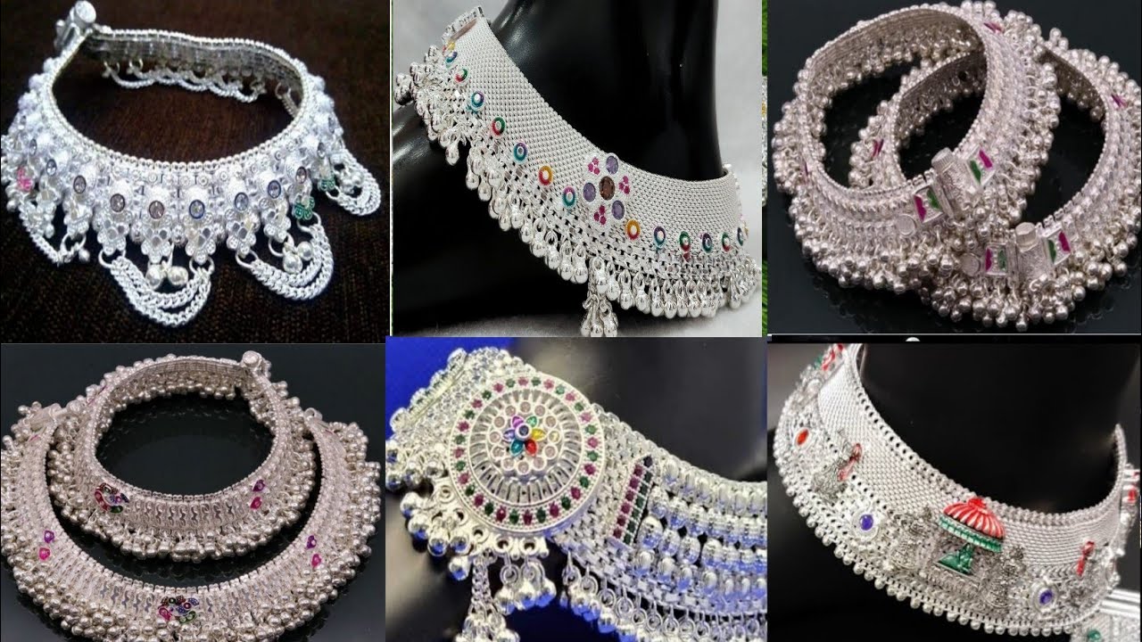 Very Beautiful & Unique Payal Designs || New Trendy Silver Anklets😍Different styles payal Ideas2023