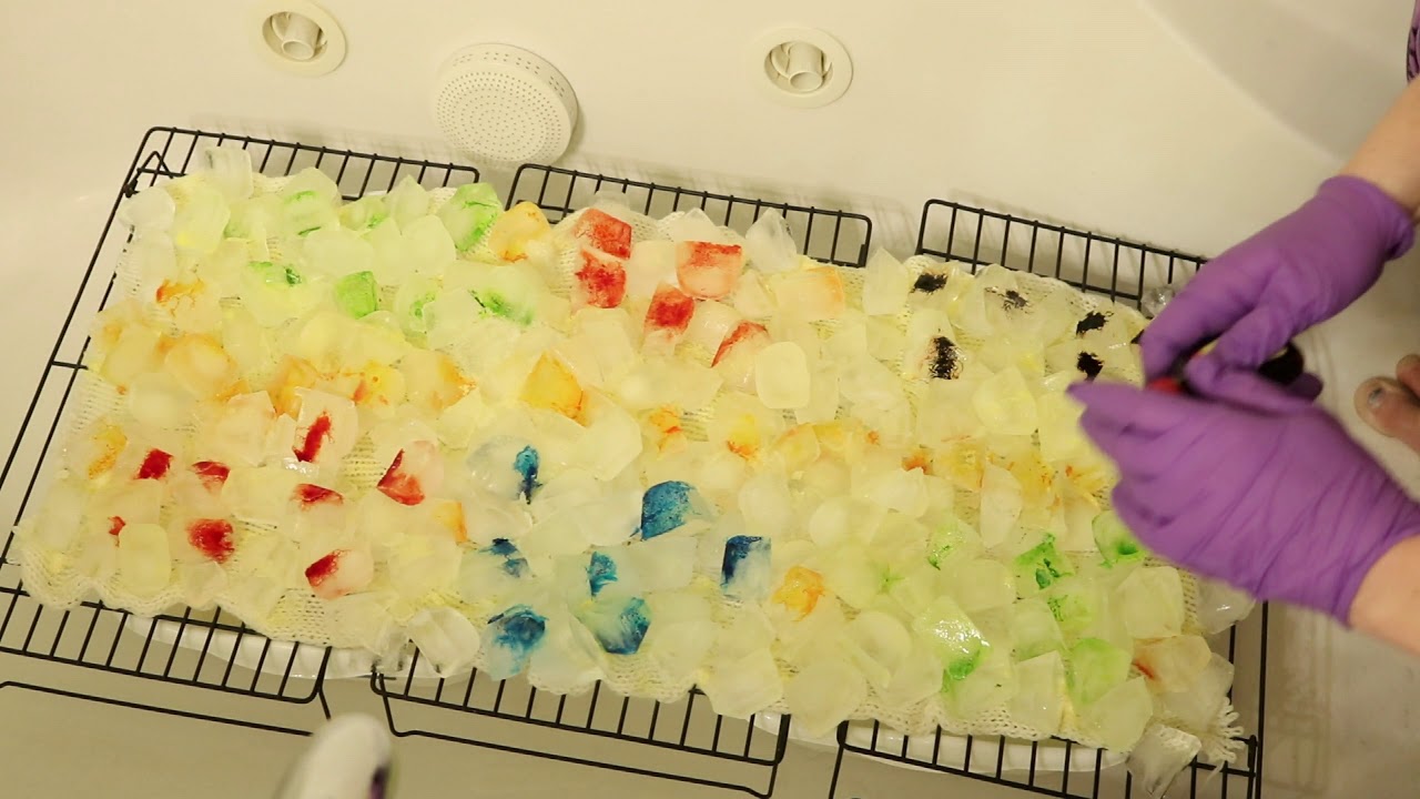 Ice Dyeing Sock Blanks with KoolAid and Food Coloring - Sock Blank Special 2