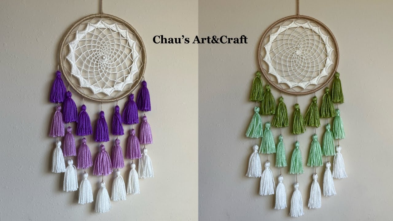 DIY Dream Catcher Wall Hanging | Home Decor Tassels | Tassels Wall Hanging | Woolen Handmade Craft