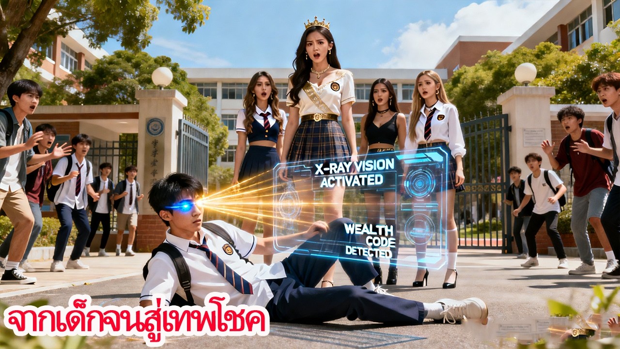 ถูกราชินีโรงเรียนชนกระเด็น แต่กลับปลุกพลังดวงตาทะลุมิติ มองเห็นรหัสความมั่งคั่งทั้งเมือง!