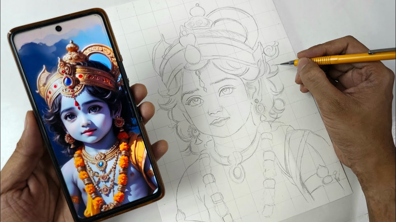 How To Draw Ram ji Outline, Step By Step Tutorial 😍 | its art adda #ramji #shreeram #tutorial