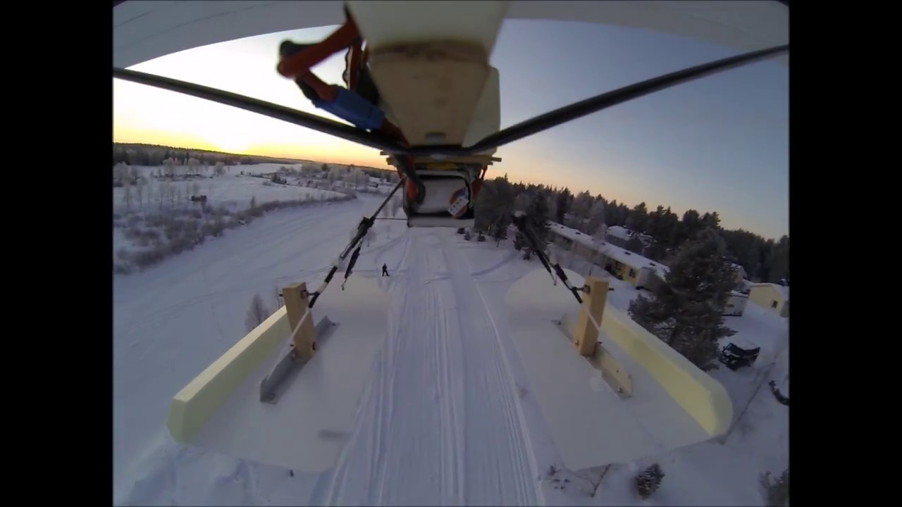 RC  -ski plane flying
