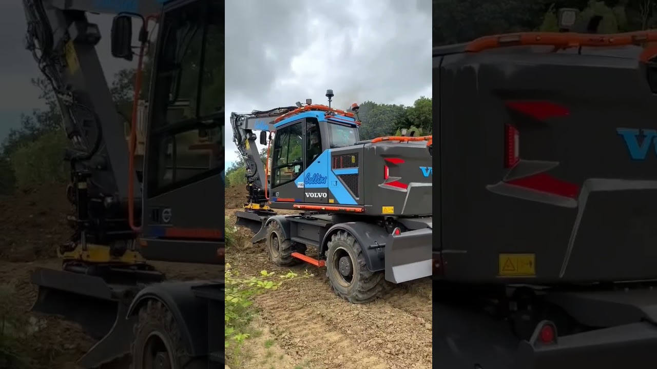New Volvo wheeled excavator |  new Volvo EWR170E wheeled excavator #volvo  #excavator #yt #instagram