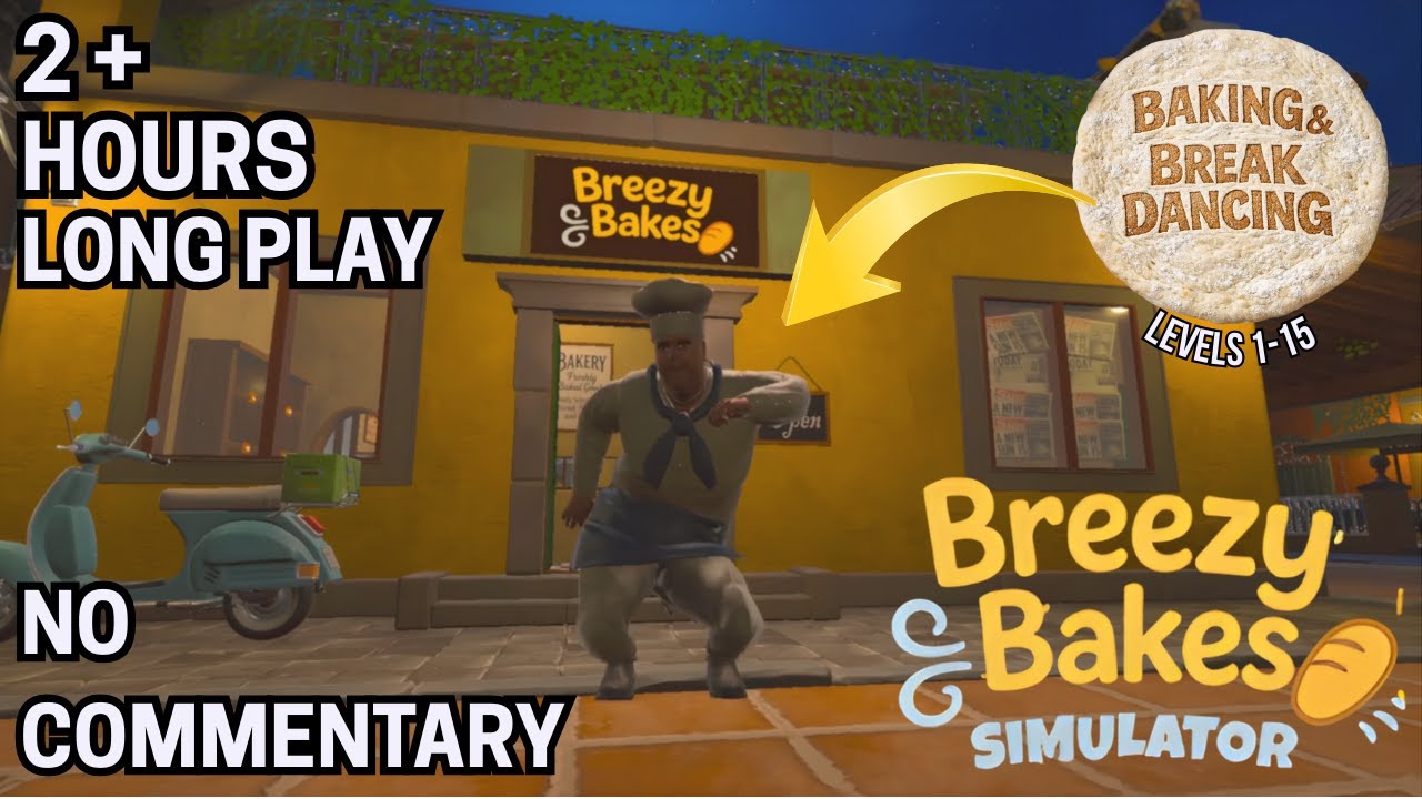 Late Night Bakery ASMR 🍞Cozy Baking, Pizza Making & Dancing | Breezy Bakes Simulator (No Commentary)