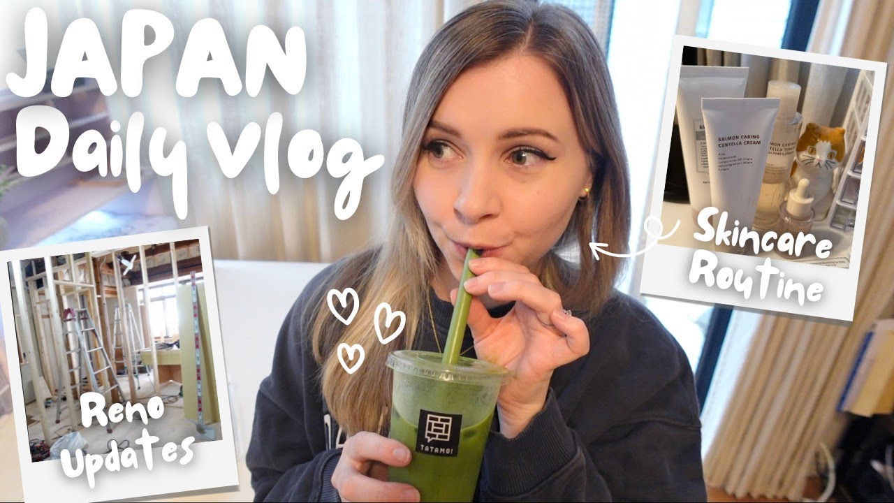 living in japan 🍵💕✨ house reno updates + my skincare routine 🫧