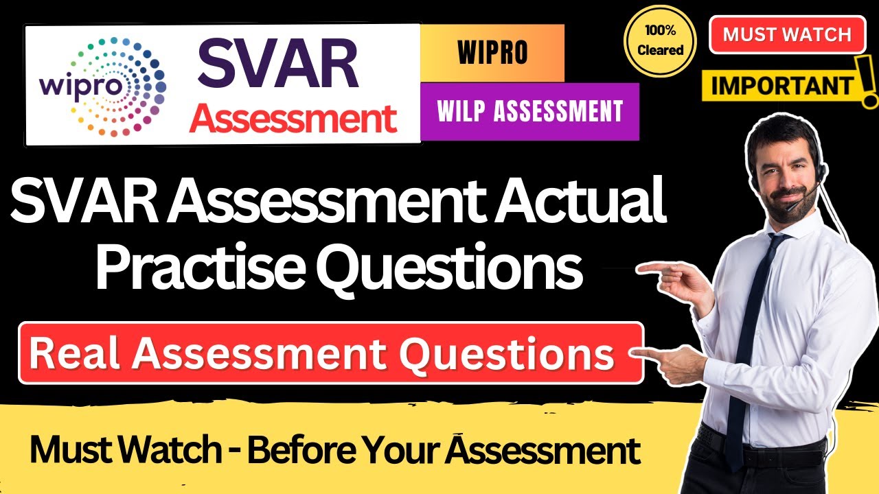 🔥 Wipro WILP SVAR Assessment Questions | Actual Practice Questions, Live Test | Wipro Hiring Drive