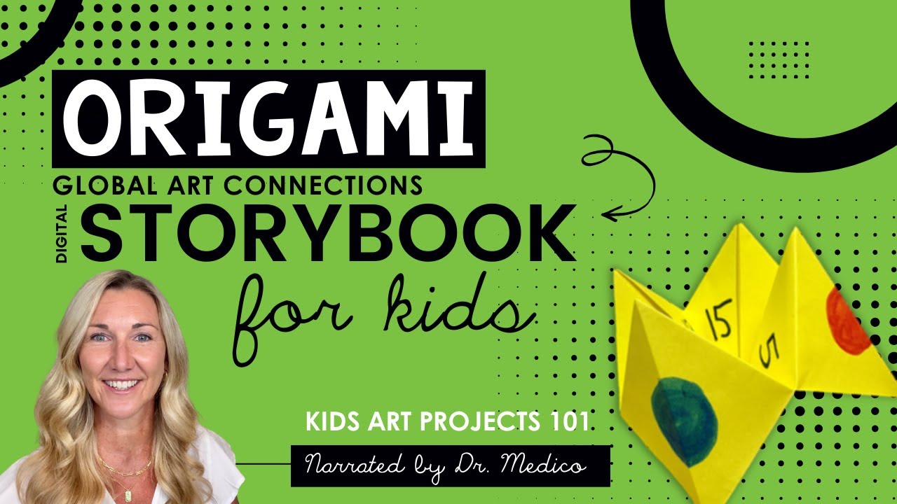 Japanese Origami Narrated Digital Storybook for Kids Elementary Art Projects